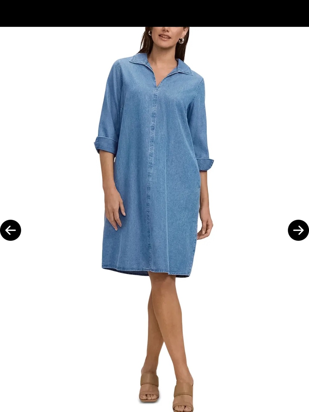 Foxcroft Light Blue Denim Shirt Dress Coverup